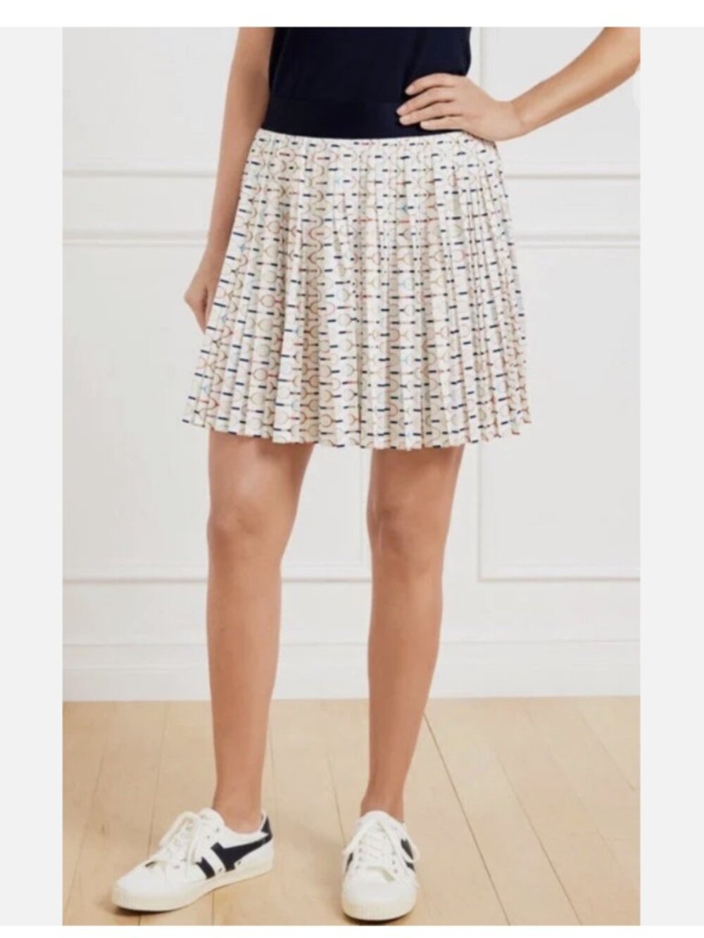 T by Talbots Tennis Racquet Print Pique Pleated Tennis Skort NWT Sz XL
